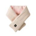 Heated scarf for neck protection with heat application