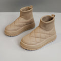 Winter thick-soled plain-color warm cotton shoes